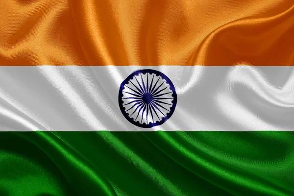 Waving national flag of India