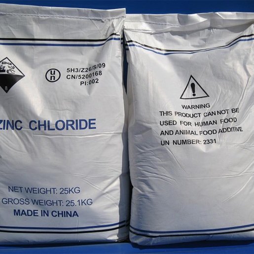 Zinc chloride powder packaging spec slide